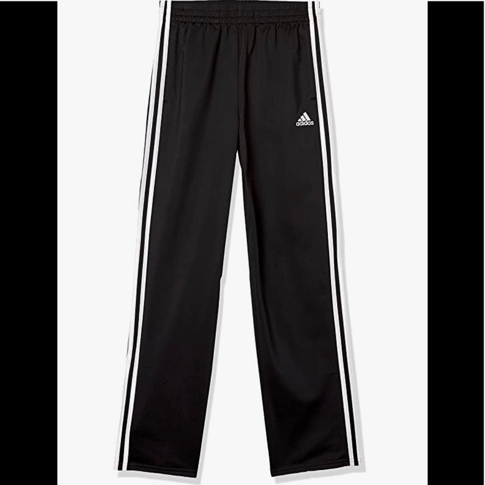 NEW Adidas Boy’s Active Sports Athletic Tricot Jogger Pants Black Size 4